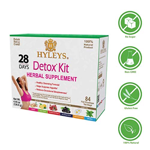 Hyleys Detox Tea for Cleanse and Weight Loss - 28 Day Kit - 84 Tea Bags (9 Pack) HYLEYS buy supplements canada