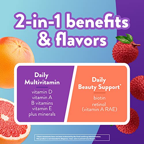 Vitafusion Multivitamin Plus Beauty – 2-in-1 Benefits – Adult Gummy with Hair, Skin & Nails Vitafusion buy supplements canada