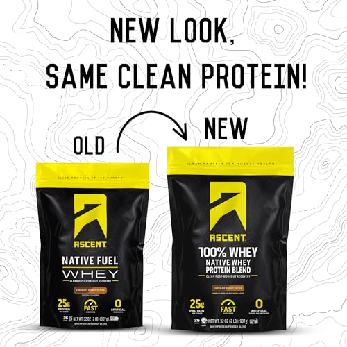 Ascent 100% Whey Protein Powder - Post Workout Whey Protein Isolate, Zero Artificial Ascent buy supplements canada
