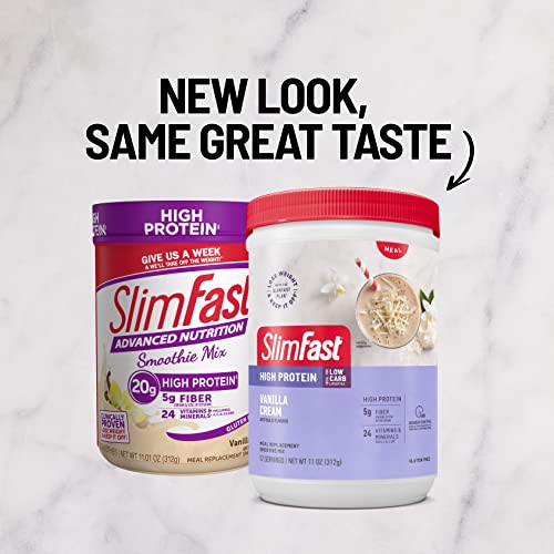 SlimFast Meal Replacement Smoothie Mix, 24 Servings, High Protein, Vanilla Cream, 20g SlimFast buy supplements canada