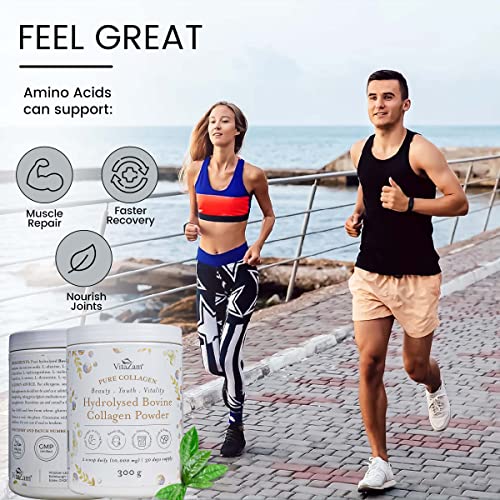 Vitazam Bovine Collagen Peptides - Hydrolyzed Type 1 & 3 Collagen Powder Protein Supplement for Healthy VitaZam buy supplements canada