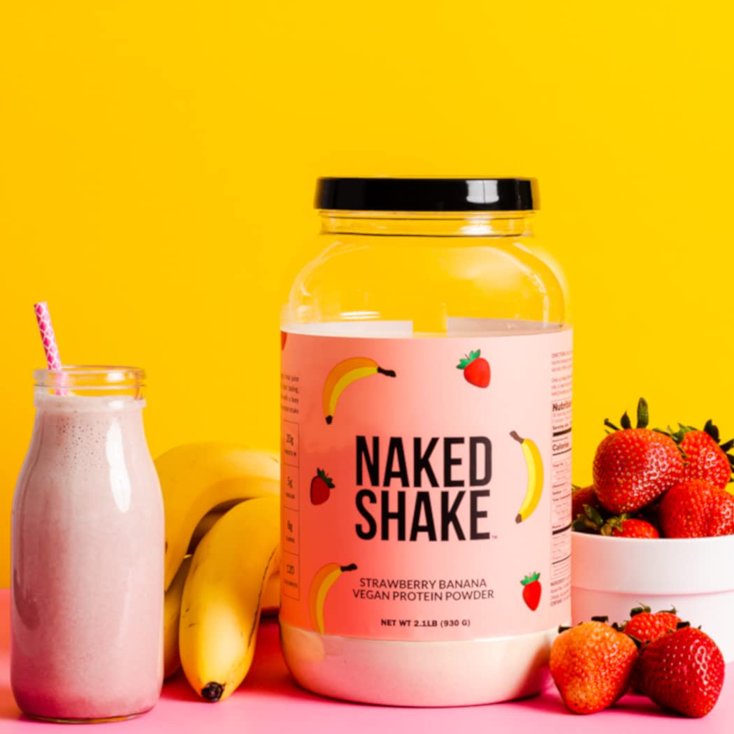 NAKED nutrition Naked Shake - Vegan Protein Powder, Strawberry Banana - Flavored Plant NAKED buy supplements canada