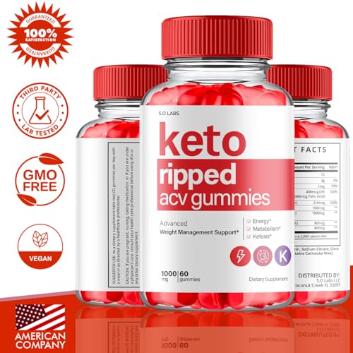 (2 Pack) Keto Ripped ACV Gummies Advanced Weight Loss, Keto Ripped Keto + ACV Gumm S.O Labs buy supplements canada