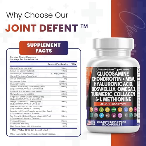 Clean Glucosamine Chondroitin MSM Turmeric Hyaluronic Acid Boswellia Clean Nutraceuticals buy supplements canada