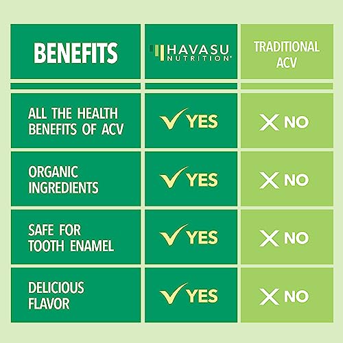 HAVASU NUTRITION Organic Apple Cider Vinegar Gummies with The Mother | Metabolism Stomach Control & Energy Support | Vegan & Non-GMO Natural Apple Flavor | 30 Count HAVASU NUTRITION buy supplements canada