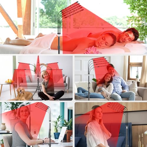 Red Light Therapy Lamp, 150 LEDs Infrared Light Therapy with Adjustable Stand - 660nm Redlight Rikimxin buy supplements canada