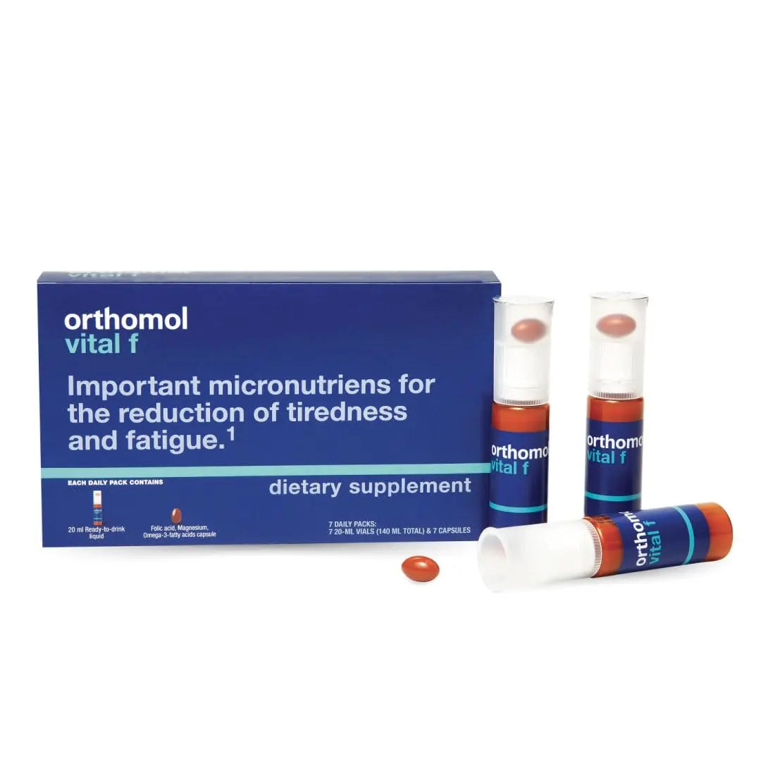 Orthomol Vital F Vial, Women's Multivitamin, 7-Day Supply, Vitamins A, B, C, D, E, K, Calcium, Iodine, Omega-3 Orthomol buy supplements canada