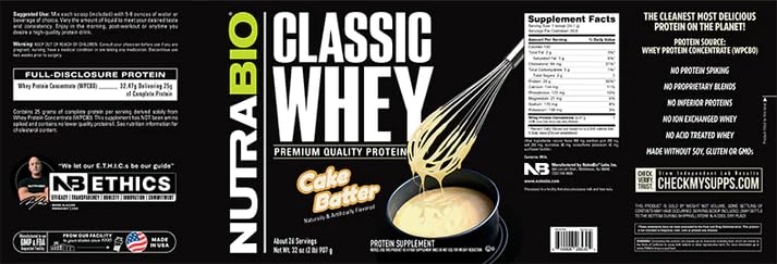 NutraBio Classic Whey Protein Powder- 25G Protein Per Scoop - Full-Spectrum Amino NutraBio buy supplements canada