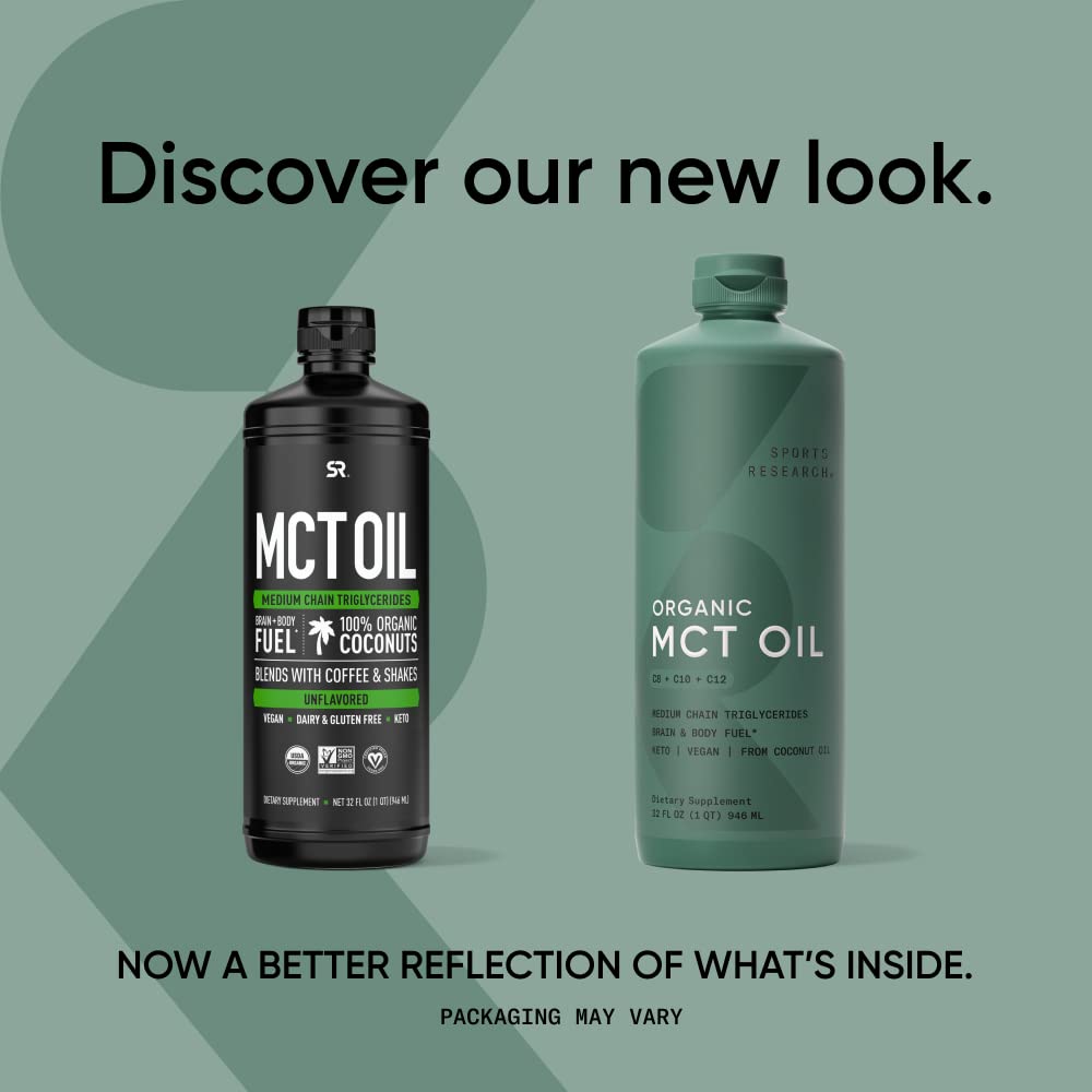 Sports Research Keto MCT Oil from Organic Coconuts - Fatty Acid Fuel for Body Sports Research buy supplements canada