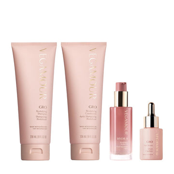 Vegamour Essentials Kit: Revitalizing Shampoo & Conditioner, Hair Serum, Weightless Repair Oil for All Hair Types VEGAMOUR buy supplements canada