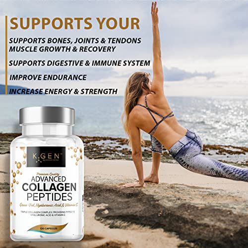 Pure Collagen Supplements Capsules Grass Fed Advanced Multi Collagen Peptides K GEN rejuvenation nutrition buy supplements canada
