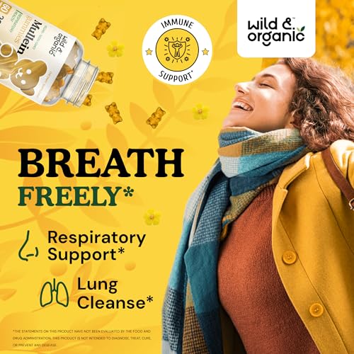 Wild & Organic Mullein Gummies - Daily Dietary Supplement for Respiratory, Digestive Wild & Organic buy supplements canada