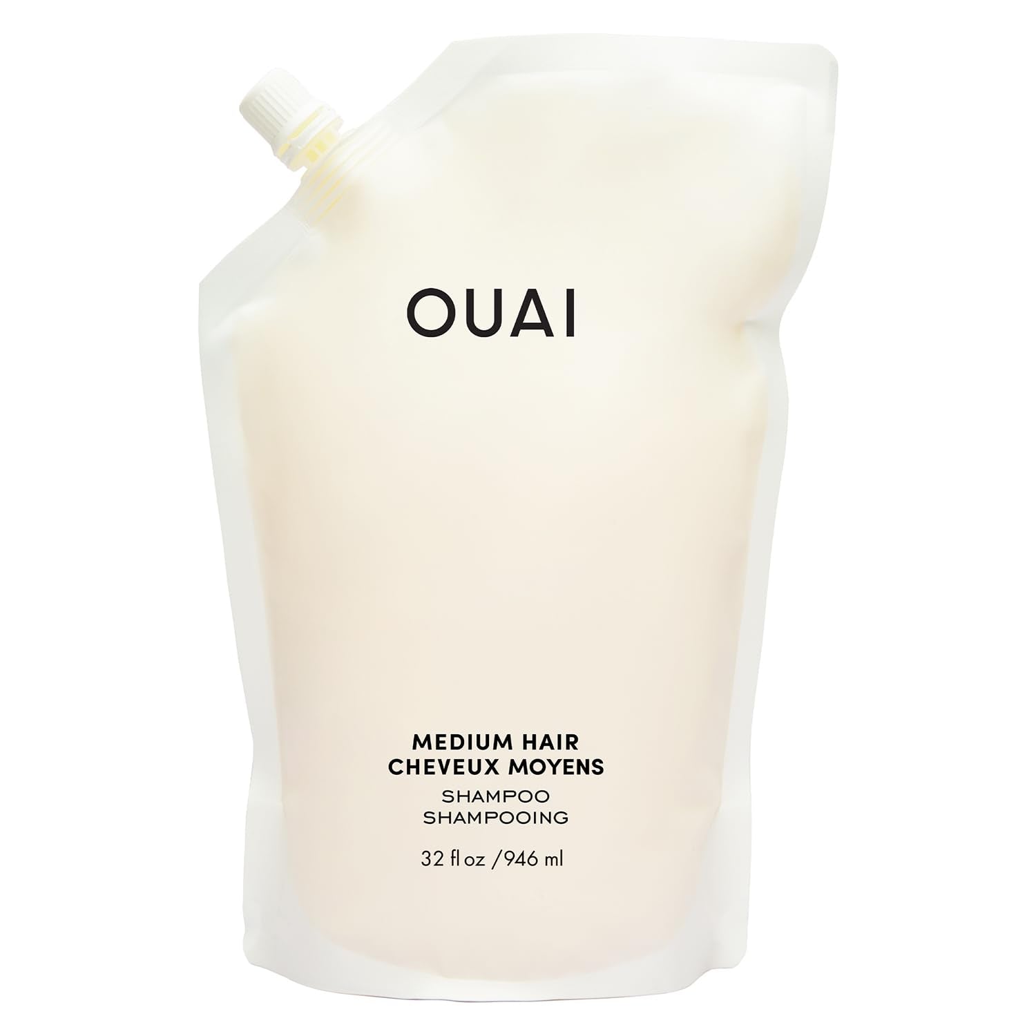 OUAI Medium Shampoo Refill - Hydrating Shampoo with Coconut Oil, Babassu, Kumquat Extract and Keratin - Strengthens, Nourishes and Adds Shine - Paraben, Phthalate and Sulfate Free Hair Care (32 Fl Oz) OUAI buy supplements canada
