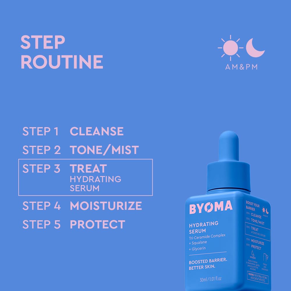 BYOMA Hydrating Serum - Moisturizing Facial Serum with Squalane, Glycerin & Ceramides BYOMA buy supplements canada