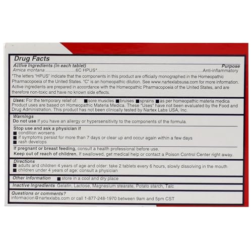 Arnica Recovery TABS NARTEX NARTEX LABS buy supplements canada