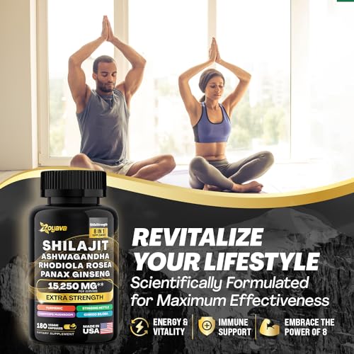Zoyava Shilajit 9000MG Radiant Health Blend Ashwagandha 2000MG Rhodiola Rosea Zoyava buy supplements canada