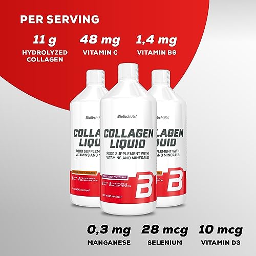 BioTechUSA Collagen Liquid, Flavored Dietary Supplement Drink with Collagen, Vitamins BioTechUSA buy supplements canada