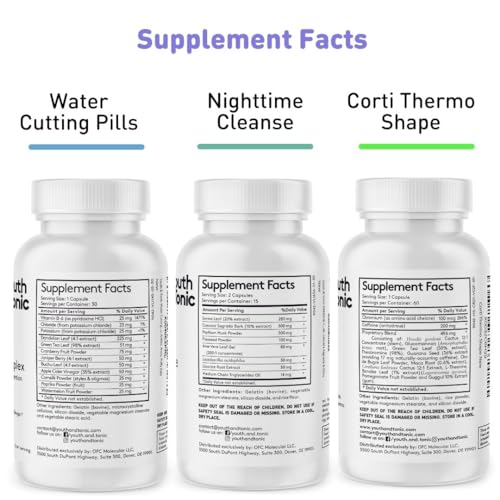 Sculpt Shred Cleanse Detox as 3x Action Diet Pills for Puffiness Belly Bloating & Loss of Waste Youth & Tonic buy supplements canada