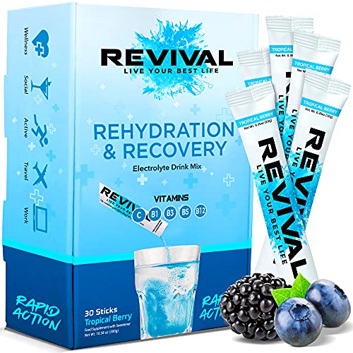 Revival Rapid Rehydration, Electrolytes Powder - High Strength Vitamin C, B1, B3, B5, B12 Revival Shots buy supplements canada