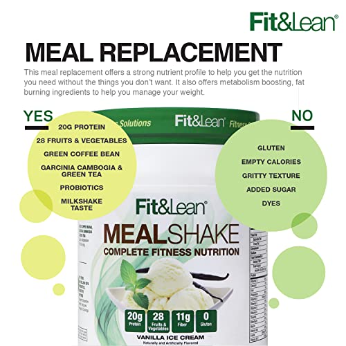 Fit & Lean Meal Shake, Fat Burning Meal Replacement, Protein, Fiber, Probiotics, Vanilla Fit & Lean buy supplements canada