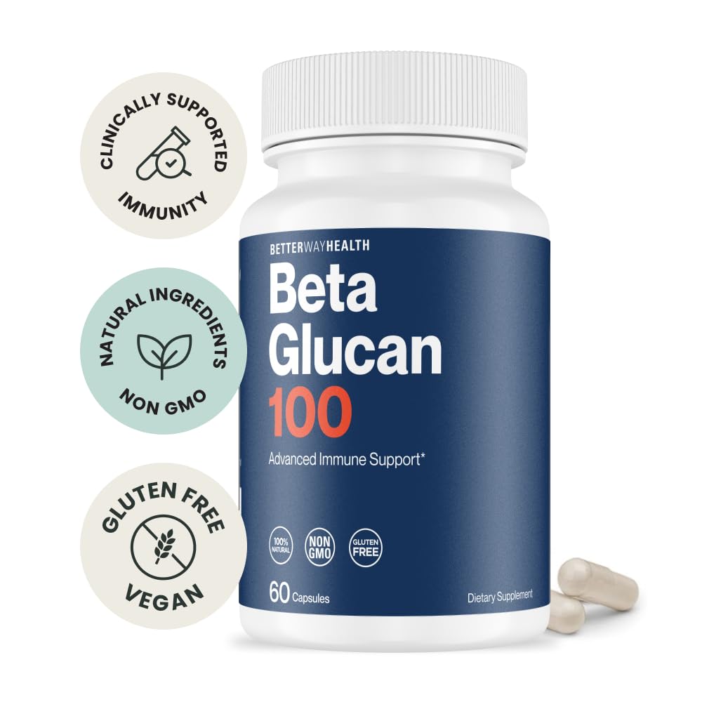 Better Way Health™ - Advanced Immune Readiness - Highly Purified 1,3/1,6 Beta Glucan 100 - Clinically Tested Immune Defense - 100mg/60 Capsules Better Way Health buy supplements canada