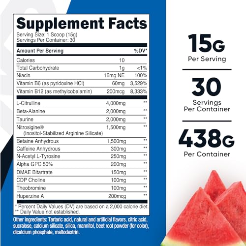 Nutricost Pre-Workout Xtreme, Watermelon, 30 Servings, Vegetarian, Non-GMO and Gluten Nutricost buy supplements canada