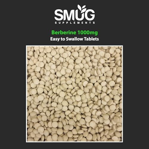 SMUG Supplements Berberine Tablets - 100 High Strength 1000mg Pills - Can Promote SMUG Supplements buy supplements canada