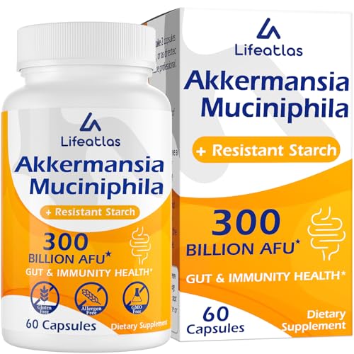 300 Billion AFU Akkermansia Muciniphila - Live Akkermansia Probiotics for Women & Men Lifeatlas buy supplements canada
