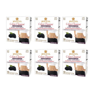 Hyleys Colon Cleanse Tea Blackberry Flavor - 50 Tea Bags (6 Pack - 300 Tea Bags Total) HYLEYS buy supplements canada