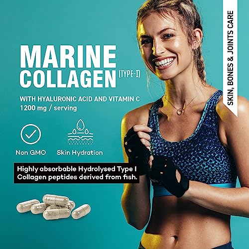 Marine Collagen Supplement 1200mg with Hyaluronic Acid & Vitamin C Hydrolysed Peptides Powder MAX VITA MAXIMUM VITALITY buy supplements canada
