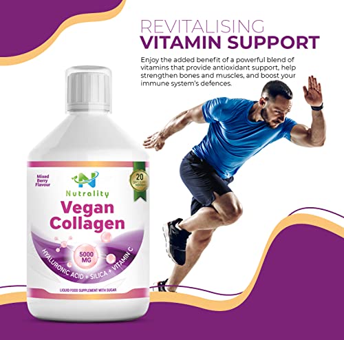 Nutrality Vegan Liquid Collagen | Premium-Grade 5000mg Hydrolyzed Collagen Peptides with Silica, Biotin Nutrality buy supplements canada