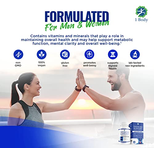 1 Body Thyroid Support Supplement with Iodine - Energy & Focus Support 1 Body buy supplements canada