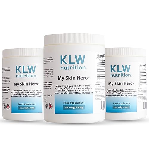 Marine Collagen Powder 10,000mg - with Vitamin C, Zinc, Biotin, Hyaluronic Acid - No fillers, sweeteners or additives KLW Nutrition buy supplements canada
