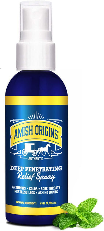 Amish Origins Deep Penetrating Pain Relief Liquid Spray - Fast-Acting, Natural Relief for Muscle Aches, Joint Pain, and Stiffness - 3.5 oz Spray Bottle Amish Origins buy supplements canada