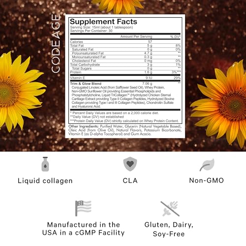 Codeage Liquid Collagen Supplement Chocolate Flavor, Beauty Trim & Glow Liposomal Codeage buy supplements canada