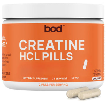 Bod Creatine HCL Capsules – 150 Pills | Creatine Hydrochloride Supplement for Men & Women | Easy-to-Swallow Alternative to Monohydrate Powder, Unflavored & Keto-Friendly Bod buy supplements canada