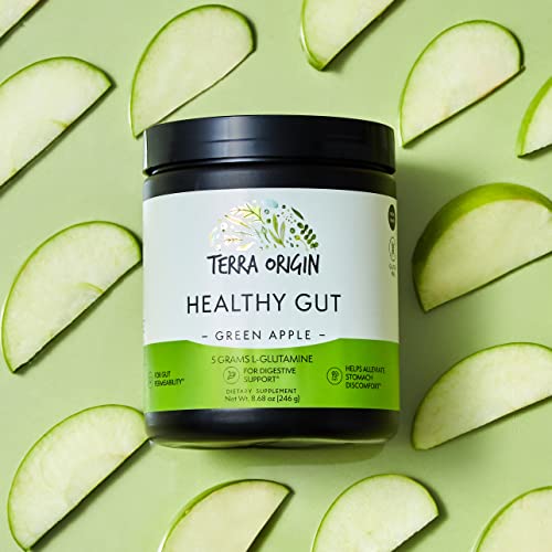 Healthy Gut Green Apple | 30-Servings with L-Glutamine, Zinc, Glucosamine, Slippery TERRA ORIGIN buy supplements canada