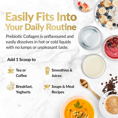 Prebiotic Collagen Powder - 390g Hydrolysed Bovine Collagen Peptides with Prebiotics for Gut Health & Skin Inner Vitality buy supplements canada