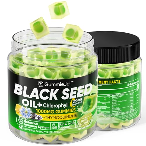 Sugar Free Black Seed Oil Filled Gummies & Chlorophyll, with Hydrolyzed Collagen EnvyCure buy supplements canada