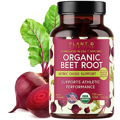 USDA Plant.O Premium Organic Beet Root Tablets [1350mg Beets Powder] with Black Pepper PLANT.O NUTRITION buy supplements canada