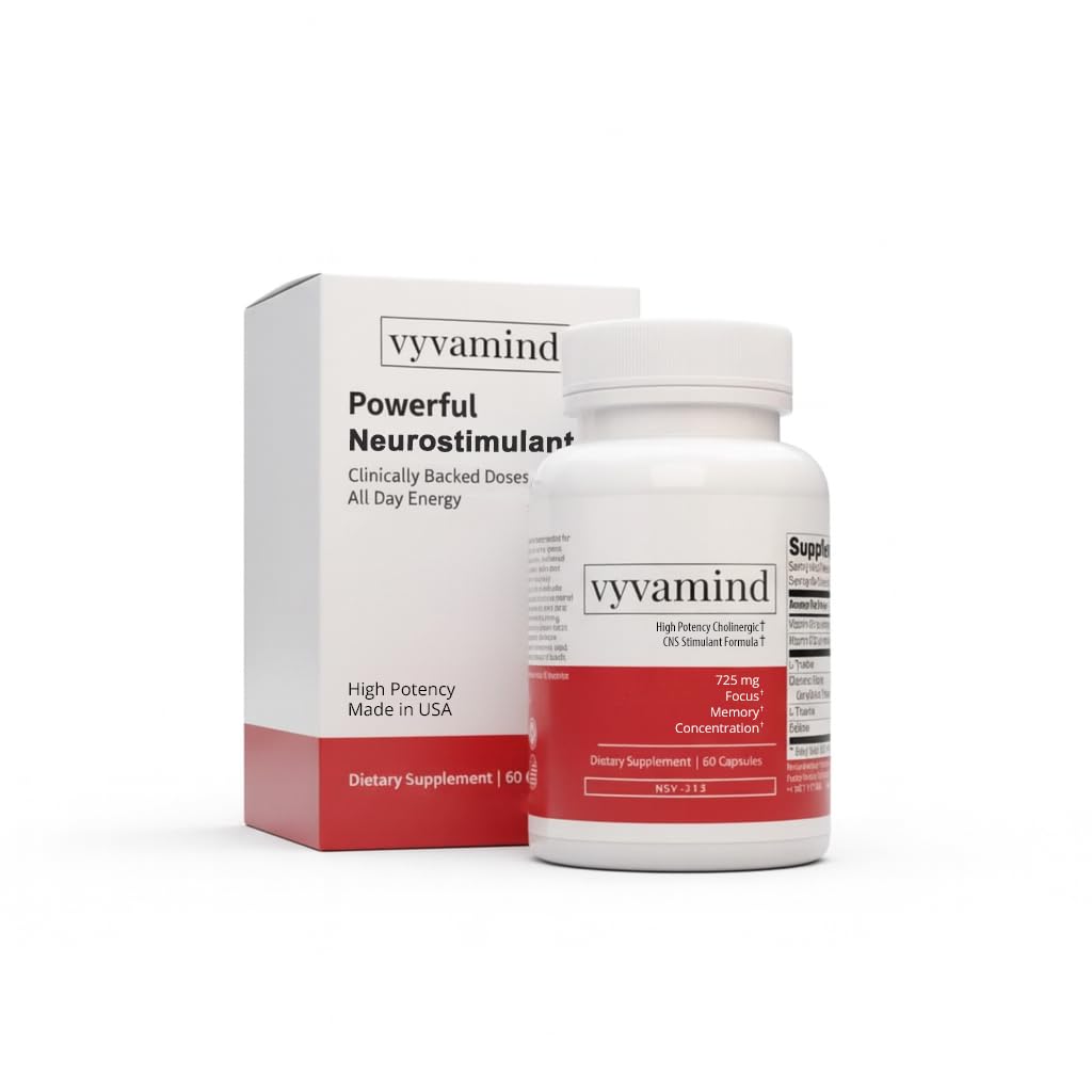 vyvamind Neurostimulant + Focus Aid Nootropic for Enhanced Concentration & Mental Clarity, Brain Support with Caffeine L-Theanine, Fast-Acting Cognitive Boost, 60 Capsules vyvamind Neurostimulant + Focus Aid buy supplements canada