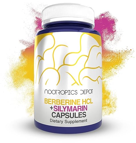 Nootropics Depot Berberine HCL + Silymarin Capsules | 500mg + 90mg | 180 Count Nootropics Depot buy supplements canada