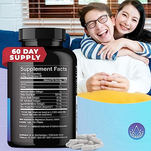 DR EMIL NUTRITION Multi Collagen Pills - 180 Capsules - Collagen Supplements to Support DR EMIL NUTRITION buy supplements canada