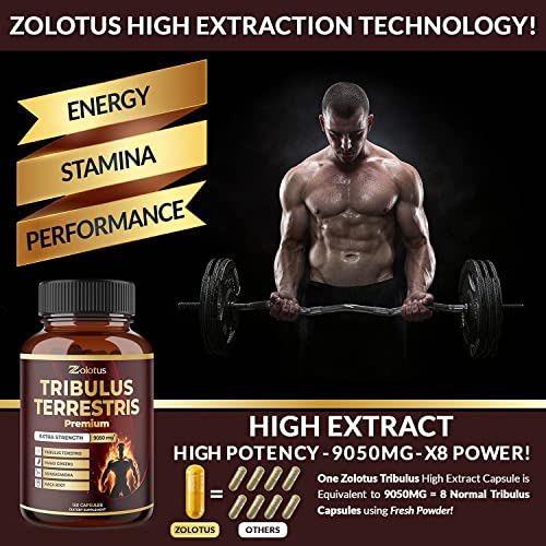Tribulus Terrestris Supplement for Men & Women, 9050mg Per Capsule, 5-Month Supply Zolotus buy supplements canada