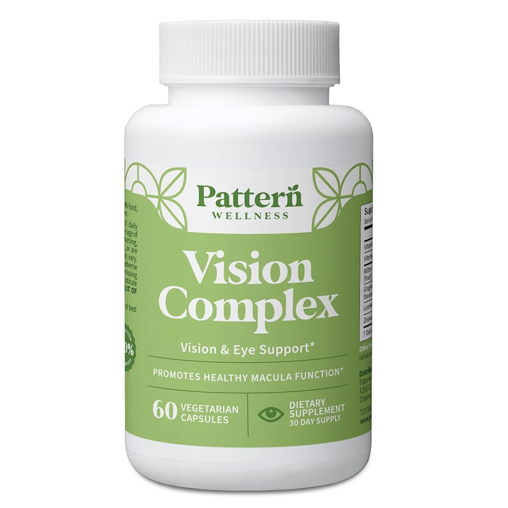 Pattern Wellness Vision Complex Supplement – Daily Eye & Visual Function Support – Herbal Extract & Vitamin Blend – 60 Vegan Capsules Pattern Wellness buy supplements canada