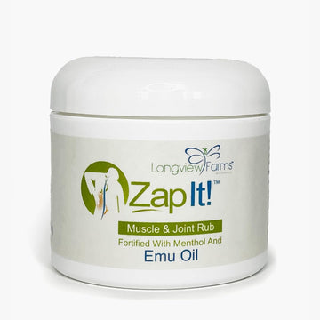 Longview Farms® Zap It! Muscle and Joint Therapy Cream– Fast-Absorbing Full Body Formula for Neck, Back, Legs, and feet and Knee Muscle Aches, Joint Discomfort, with Emu Oil(4 oz. Jar) Longview Farms buy supplements canada