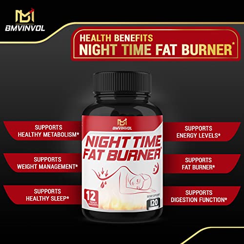 BMVINVOL Night Time Fat Burner 120Capsules, 12-in-1 Powerful Blend of Green Tea BMVINVOL buy supplements canada