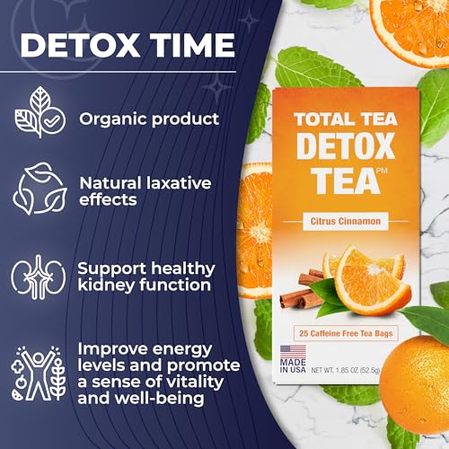 Total Tea Detox Tea & Energy Tea Set - 25 Day Detox Tea - Herbal SIim Tea Total Tea buy supplements canada