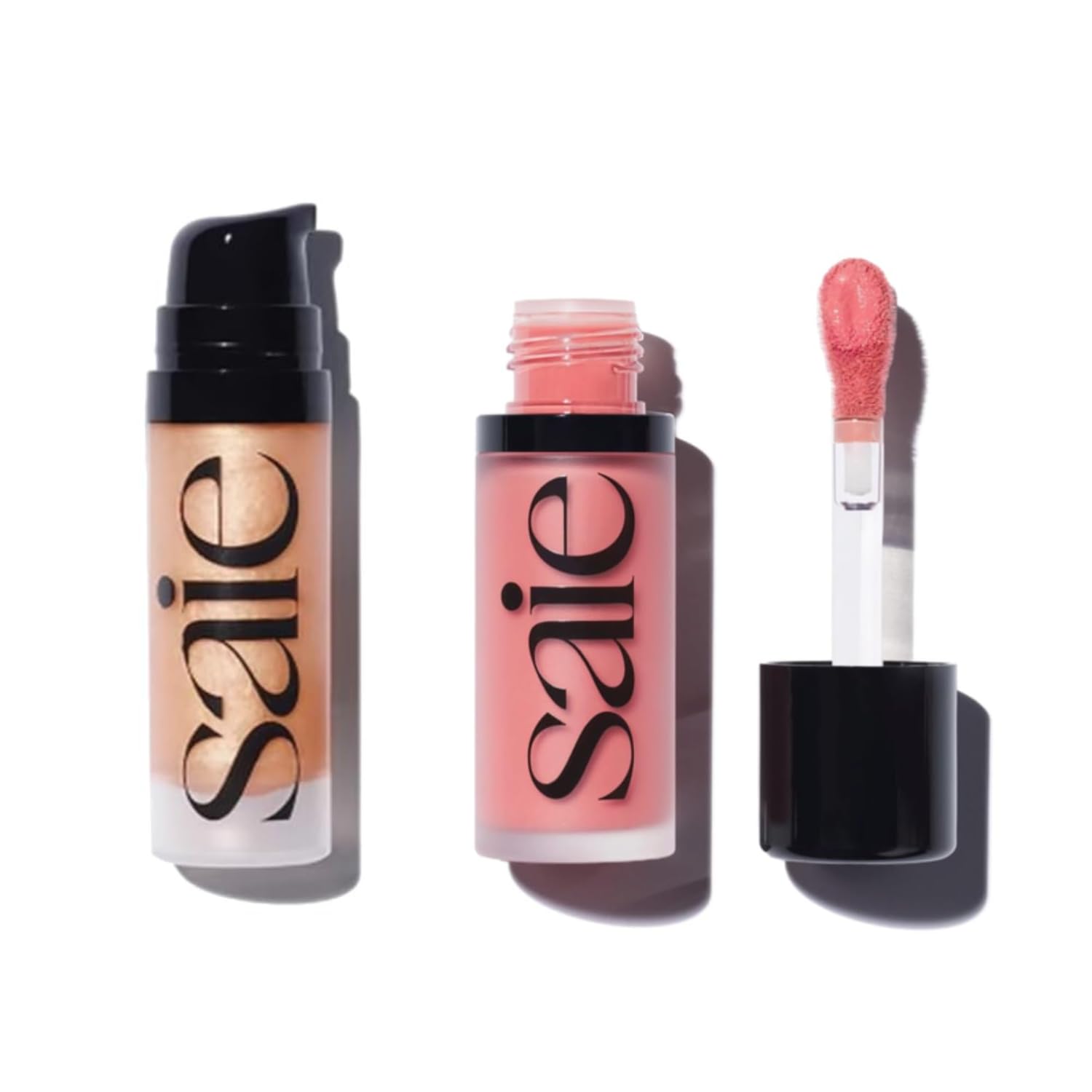 Saie Mini Glowy Super Gel Lightweight llluminator & Makeup Primer - Sunglow (0.5 oz) + Dew Blush - Lightweight Liquid Blush with a Blendable + Buildable Cream Finish - Sweetie (.40 oz) Saie buy supplements canada